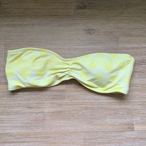 RVCA Yellow Strapless Swim Top